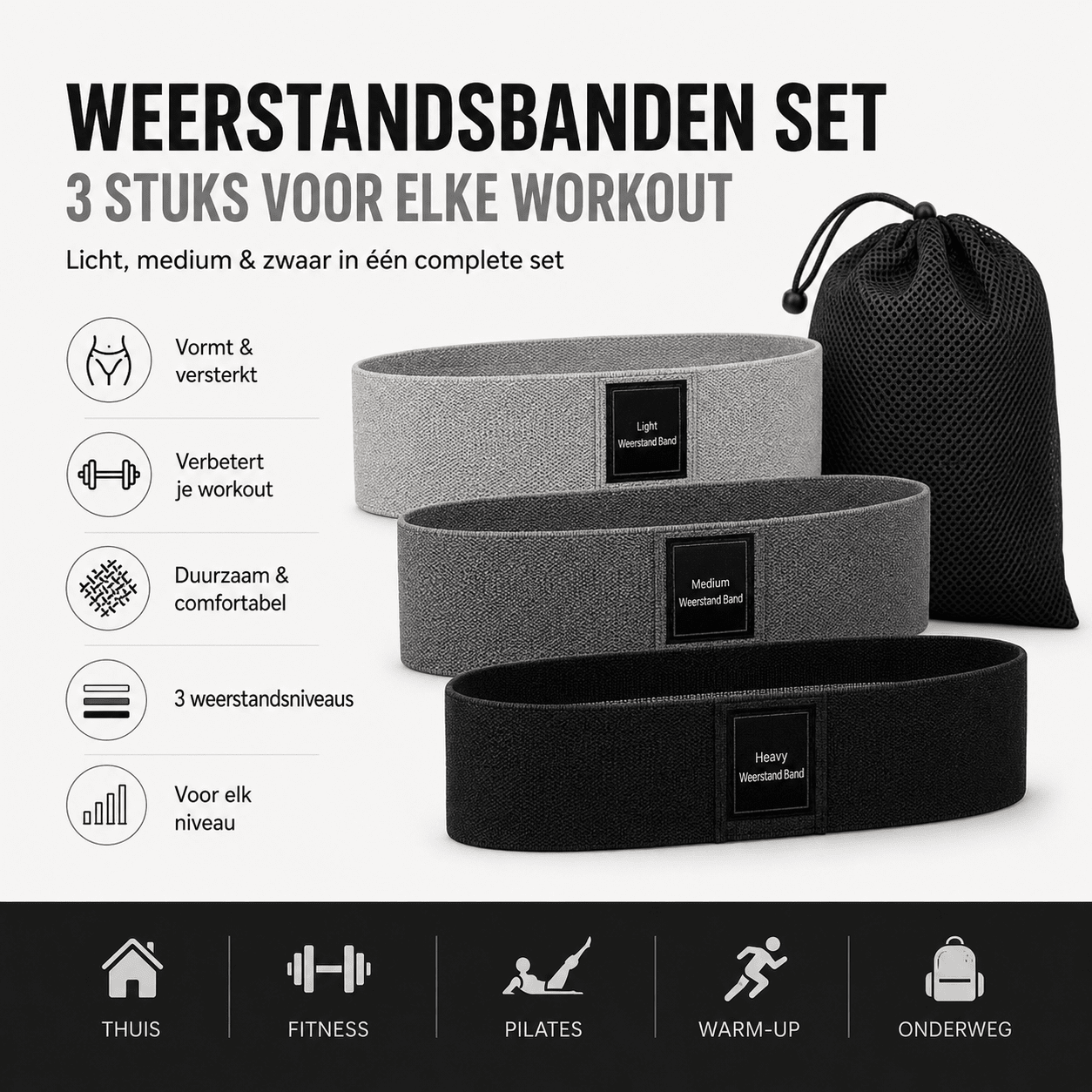Weerstandsbanden Set (3 stuks)